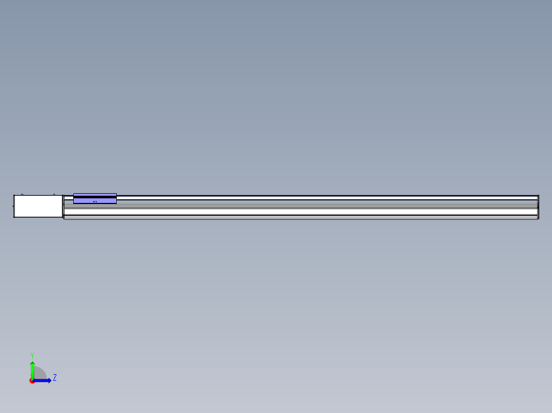 同步带滑台-半封闭B17H-L50-S1500-L-P75-D3左视图