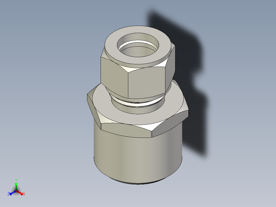 不锈钢Gyrolok管接头，公接头，16 mm管外径x 1-2英寸。外螺纹管焊缝