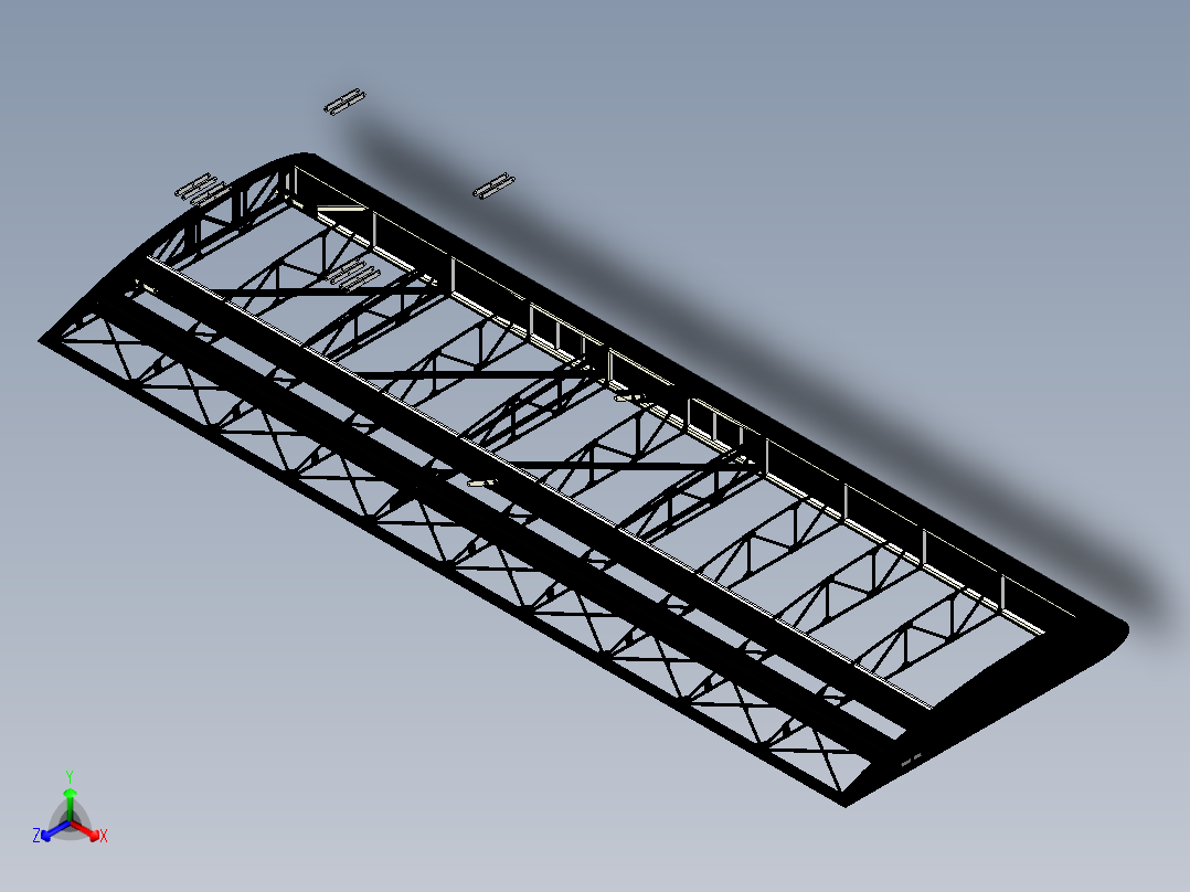 超轻型<span style='color: red'>飞机</span>机翼3D数模图纸