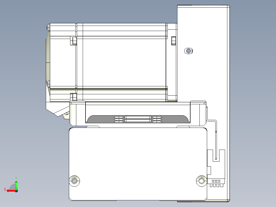 同步带全封闭直线模组TPA-HCB-105D-90-L1800-LU-Y-P20-N3后视图