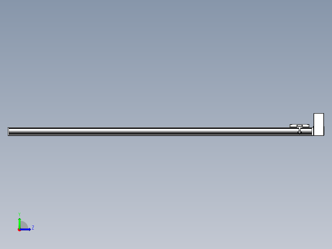 同步带全封闭直线模组TPA-HCB-105D-90-L1800-LU-Y-P20-N3左视图
