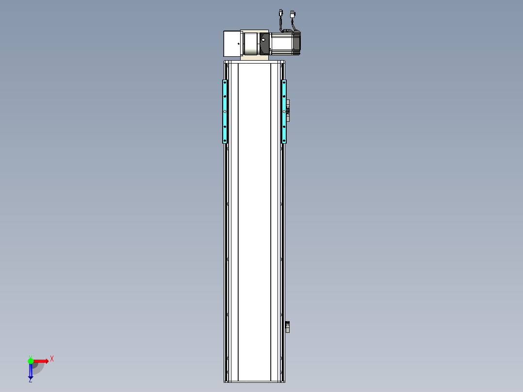 同步带滑台-半封闭B22H-L100-C-S750-LU-P75-D3-N5俯视图