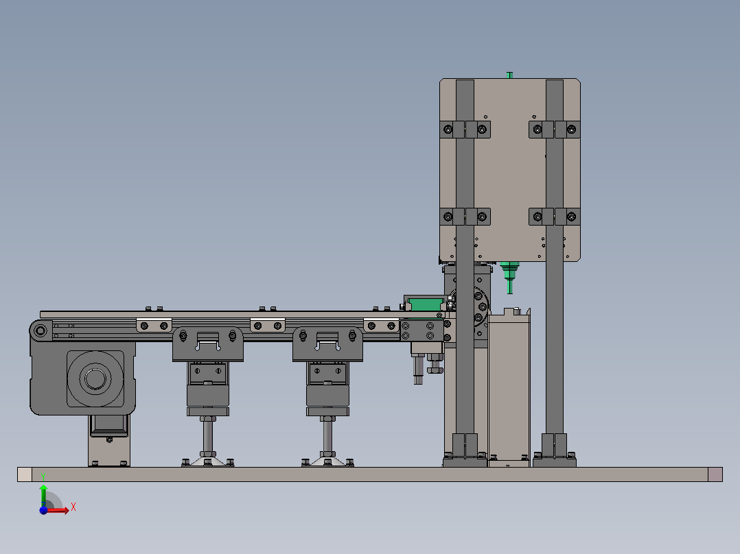 翻转定位机构前视图