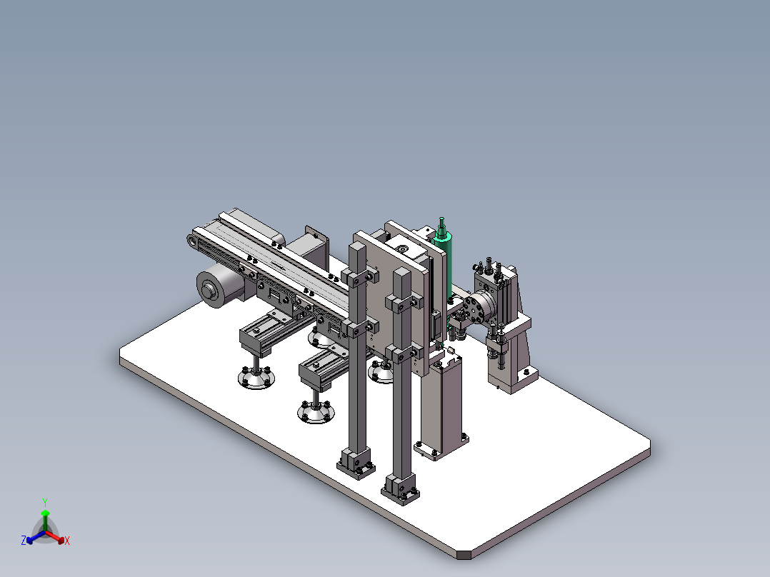 翻转定位机构正等轴测图