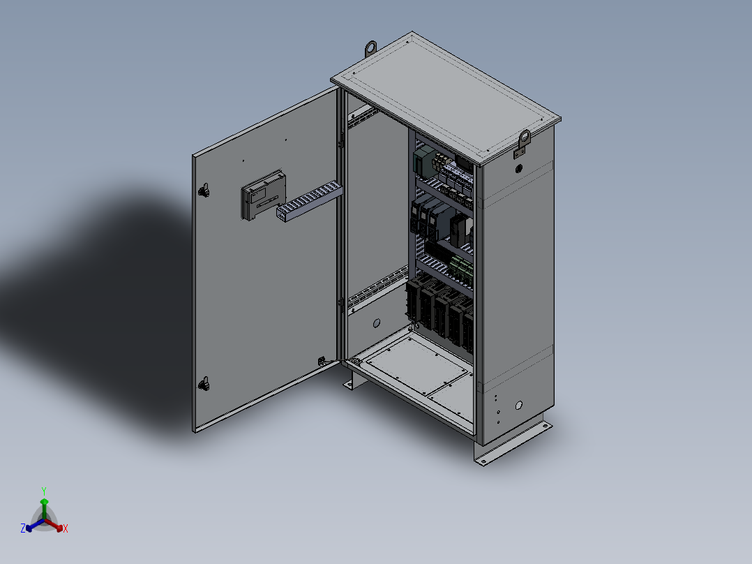 电器柜 电控柜 (61) 机械设计素材正等轴测图