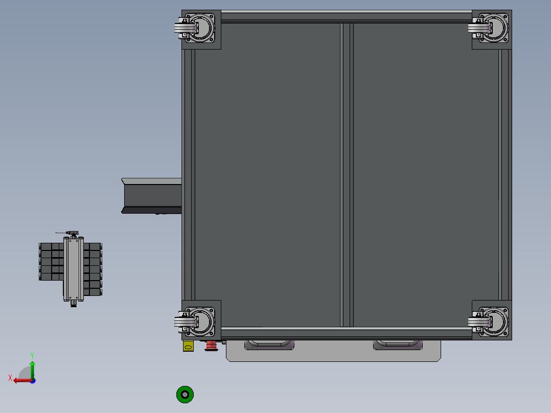 卷收器支架销钉铆压设备sw18可编辑后视图