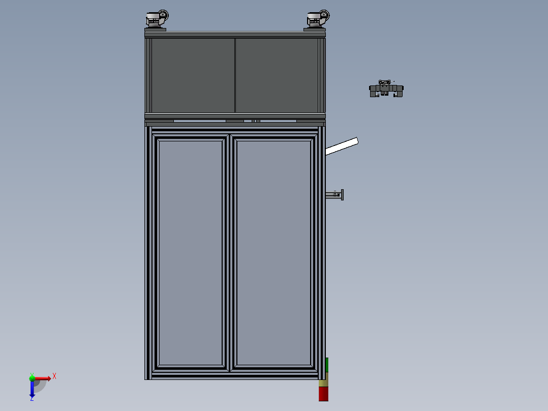 卷收器支架销钉铆压设备sw18可编辑俯视图