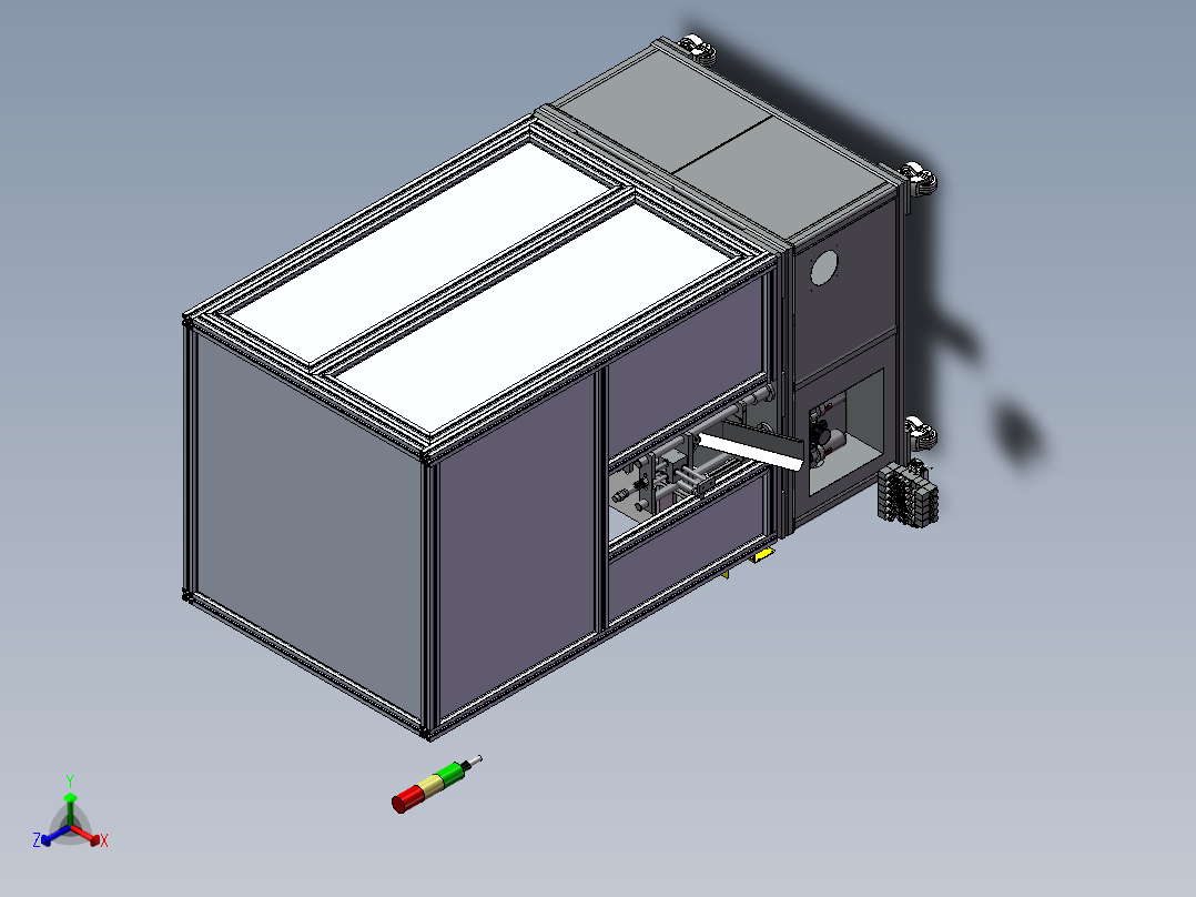 卷收器支架销钉铆压设备sw18可编辑正等轴测图