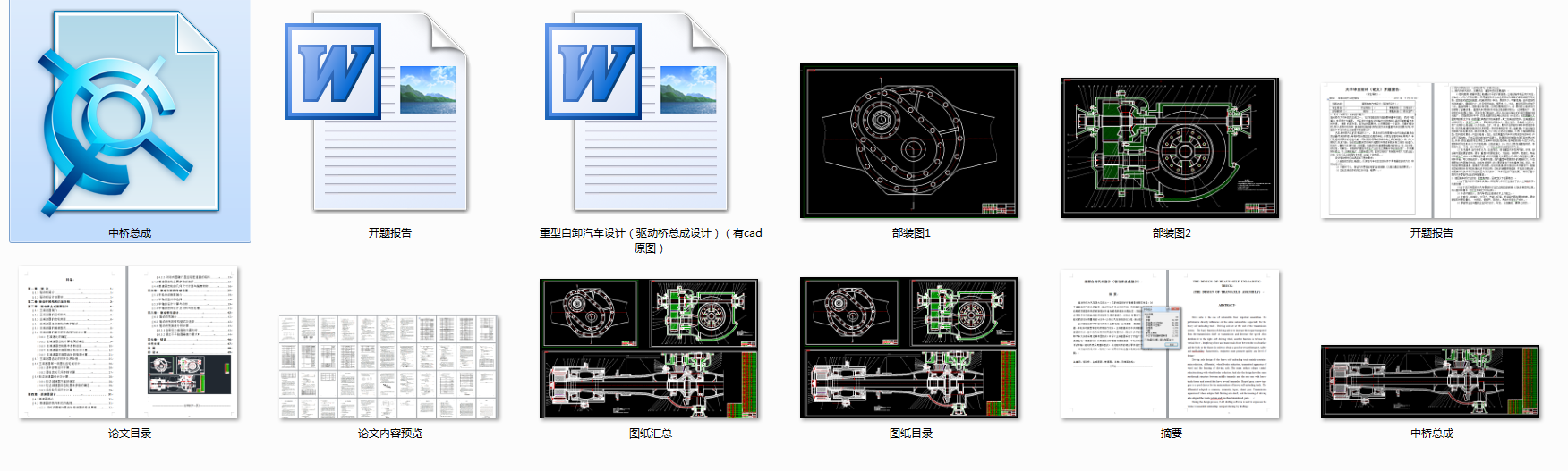 重型自卸汽车设计（驱动桥总成设计）