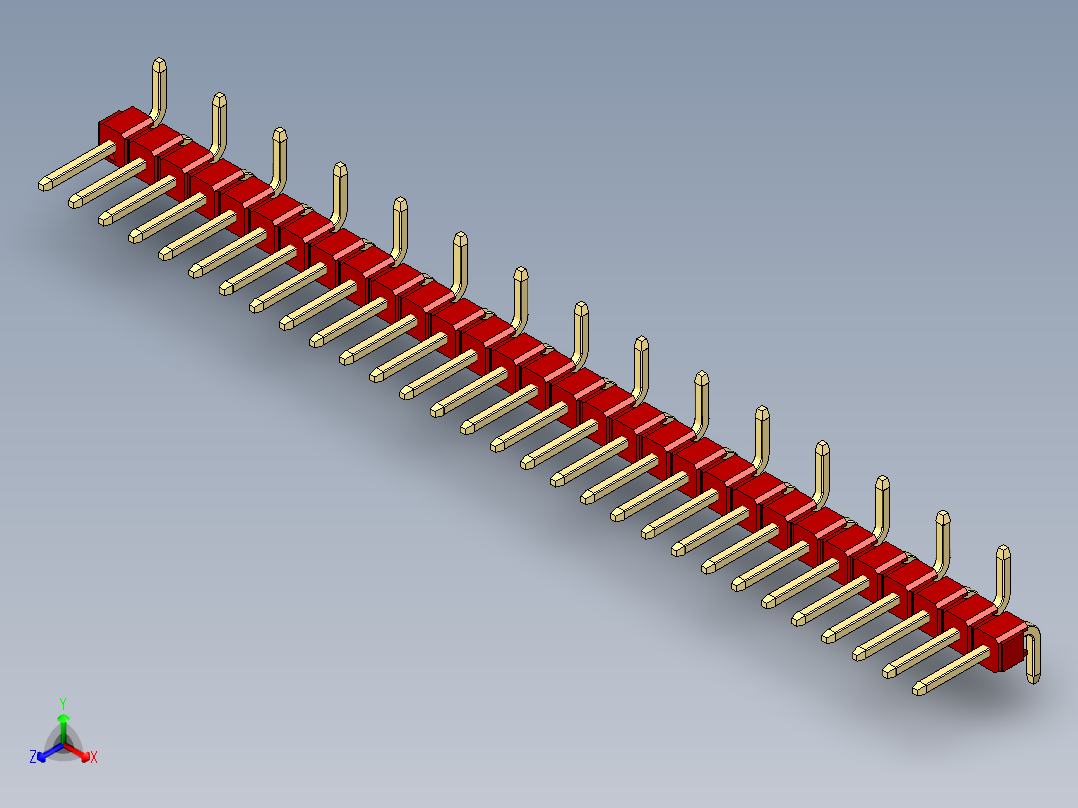 彩色公排针 100mil 2.54mm 系列-DS1022_red_30p_100mil_Type_SMT_R1_rev1.0