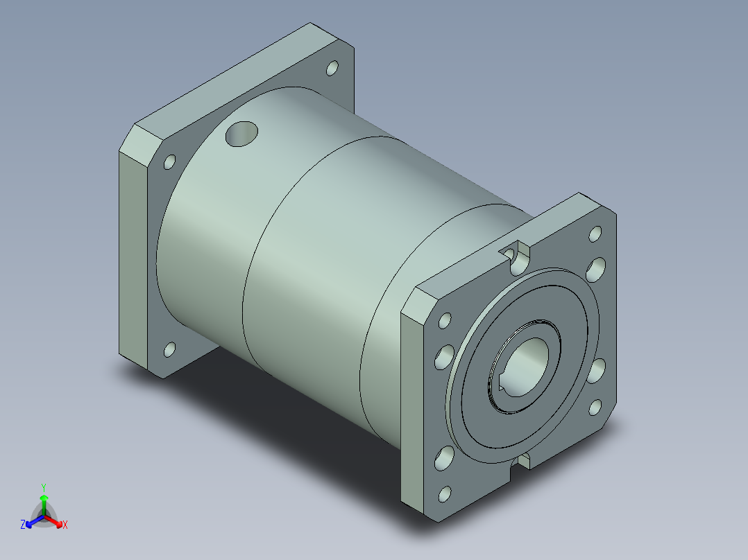 直齿孔PLF160-L2-LC 35-114.3-200-M12.stp正等轴测图