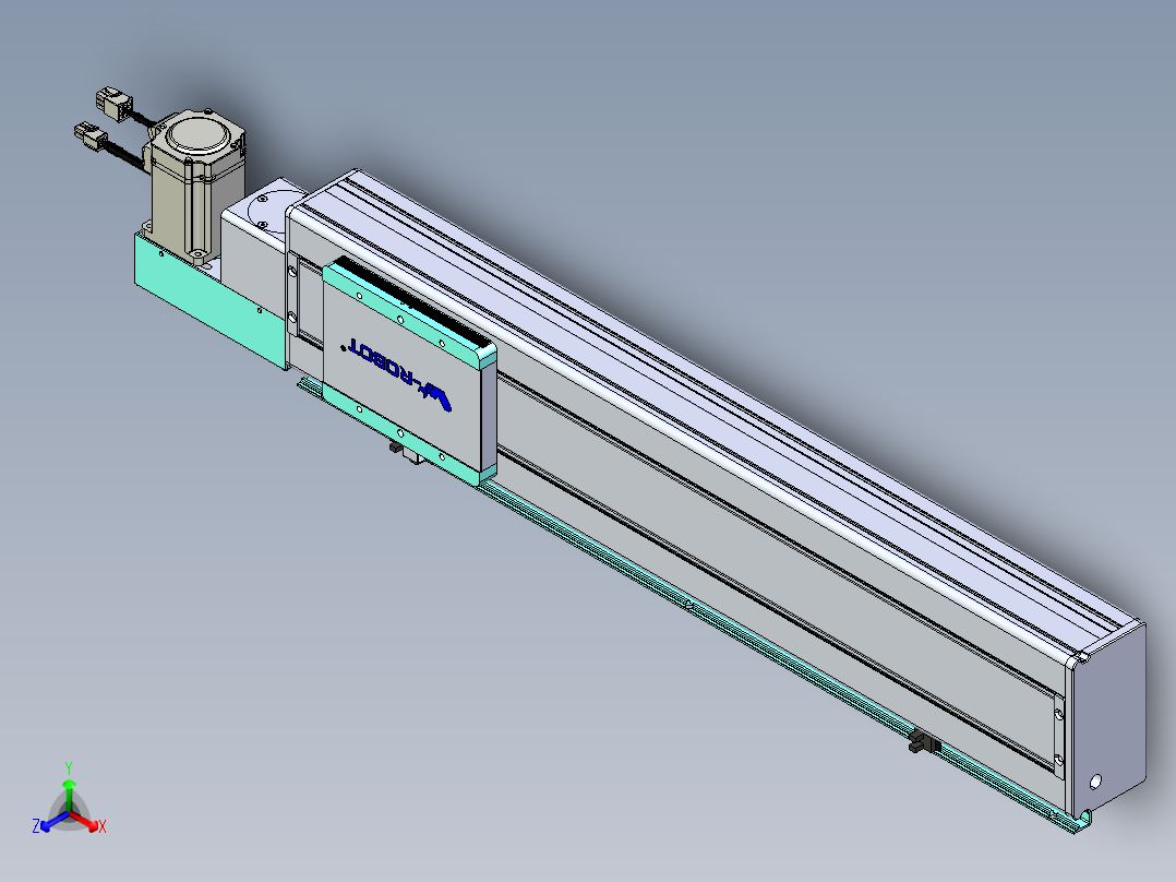 威洛博VBC同步带传动一无尘环境VBC14-L45-S500-BL-ZP40-C3正等轴测图
