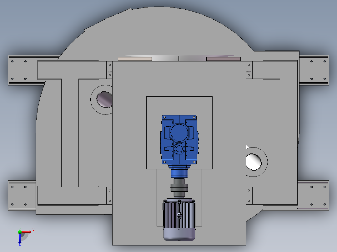 SEPA鼠笼式选粉机设计【三维SW模型建模+说明+CAD图纸】俯视图