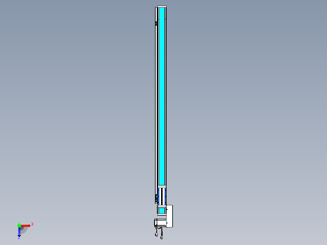 威洛博LB.GB同步带传动--欧规系列LB6A-L65-S1250-BL俯视图