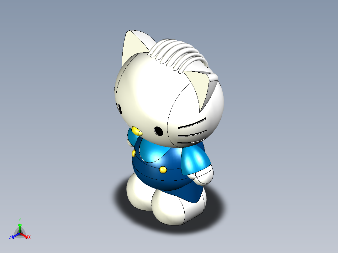 小猫正等轴测图