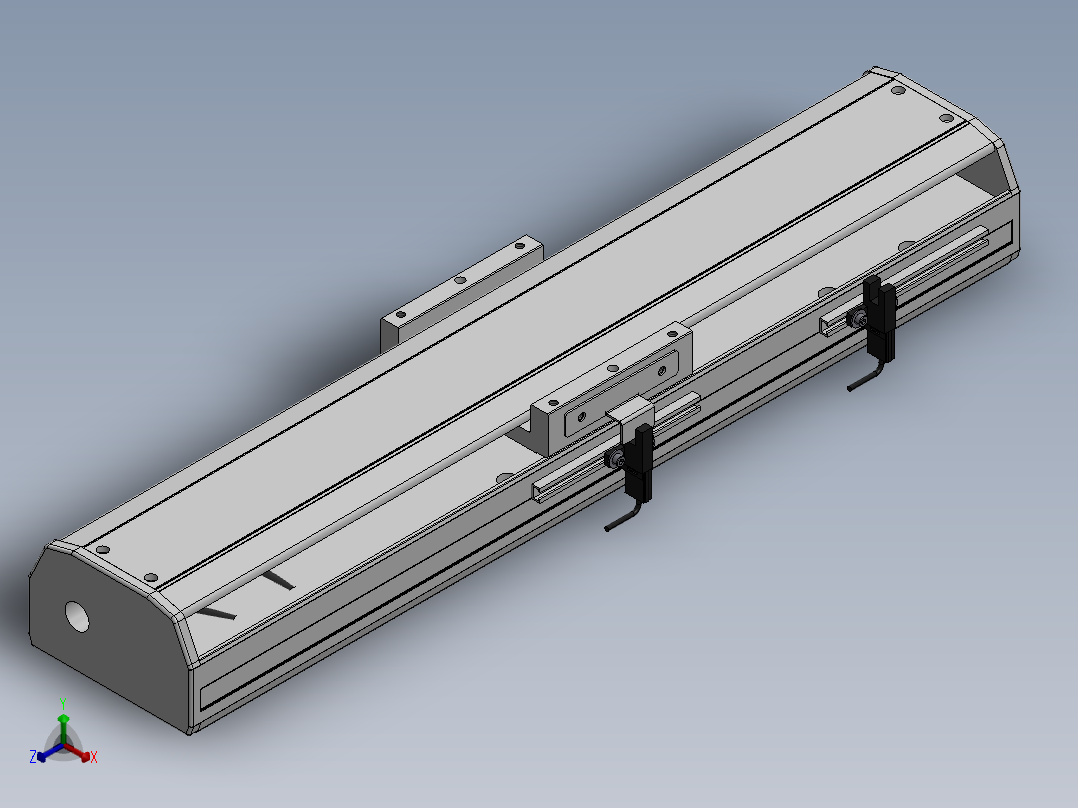 精密模组MY100-T10-150L-M-P10B-C4-C正等轴测图