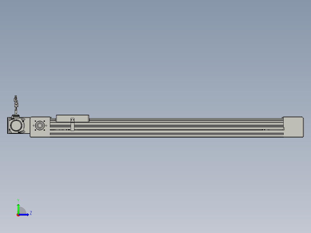 威洛博直线电机模组EB6-L70-S750-BR-P40-MS3左视图