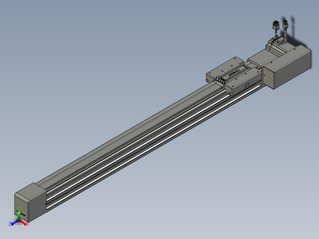 威洛博直线电机模组EB6-L70-S750-BR-P40-MS3正等轴测图