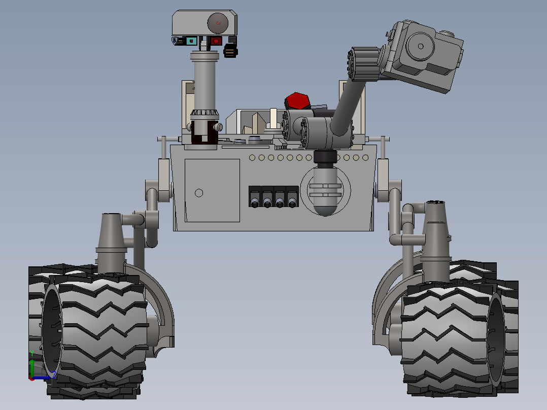 火星好奇号探测器详细模型左视图
