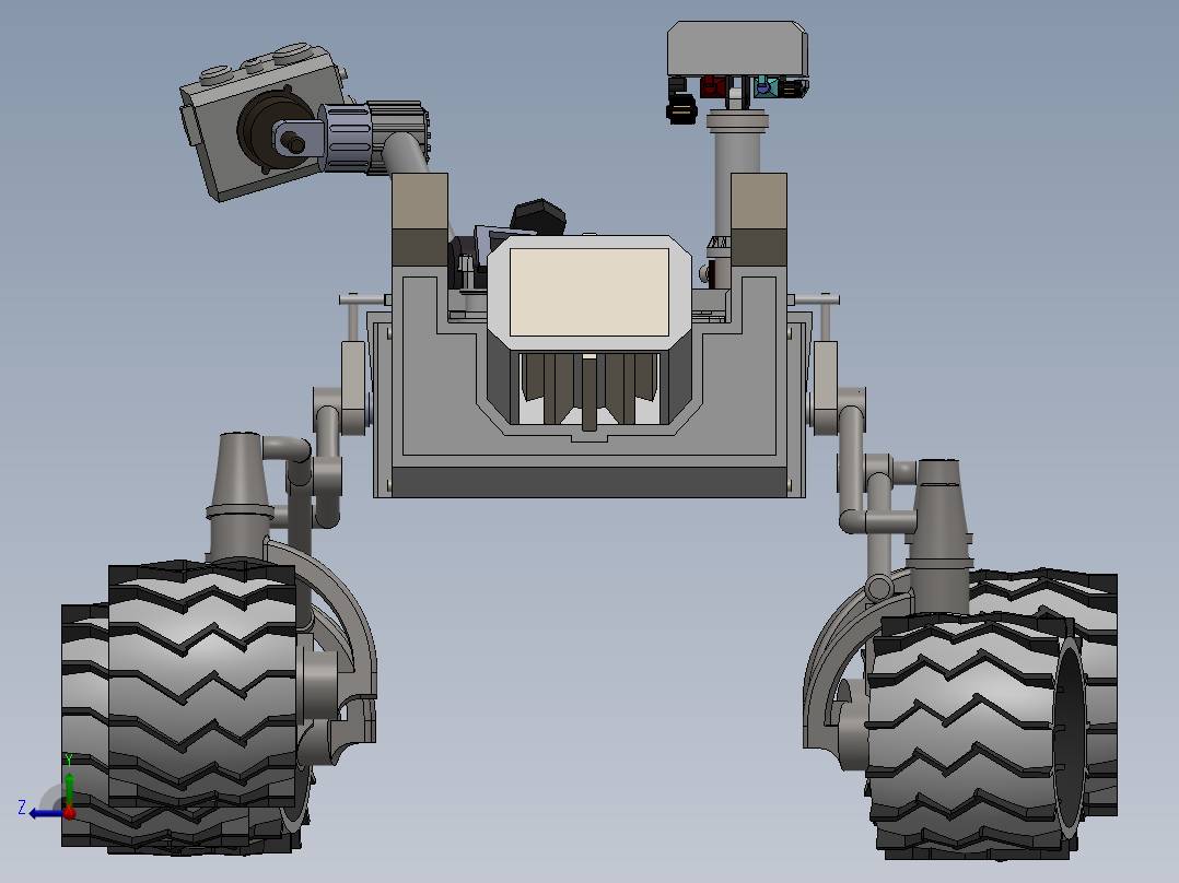 火星好奇号探测器详细模型右视图