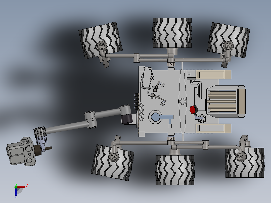 火星好奇号探测器详细模型俯视图
