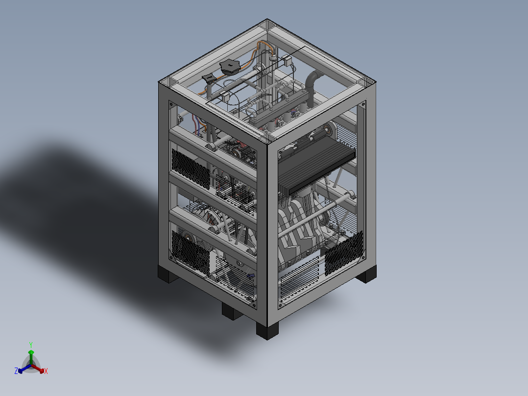 燃料发生器sw20可编辑正等轴测图