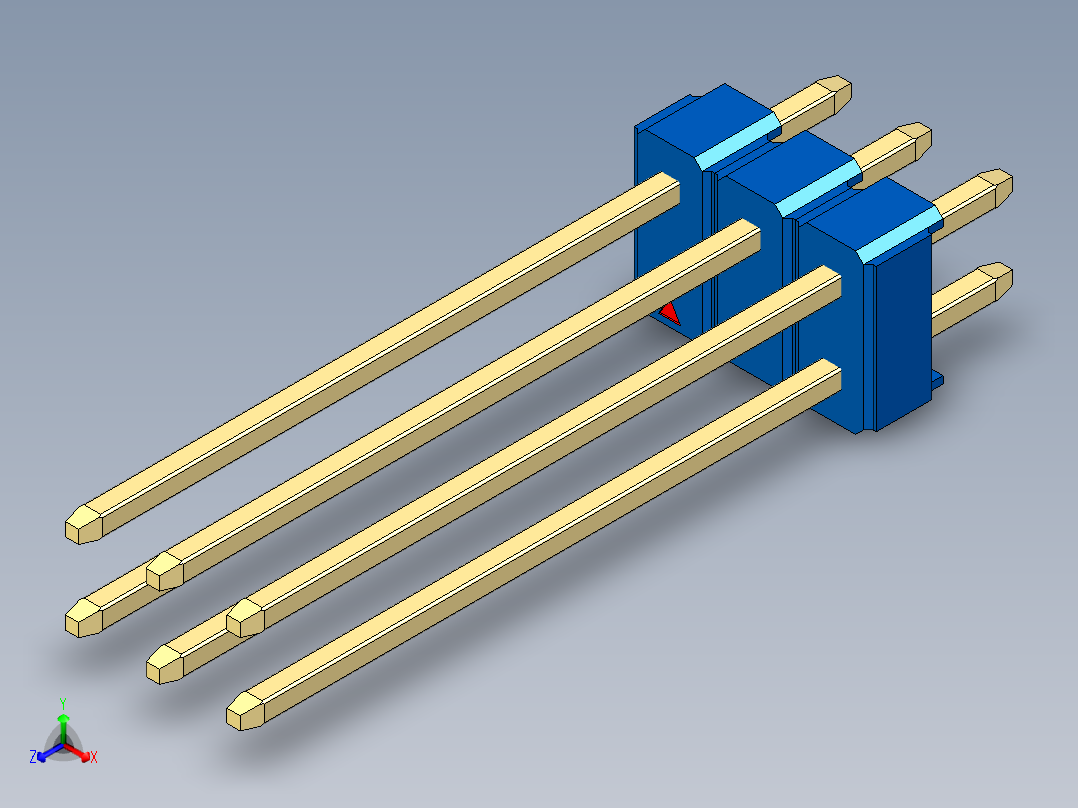 彩色公头100mil（2.54mm）系列-DS1021_blue_2x03p_100mil_Type19_rev1.0