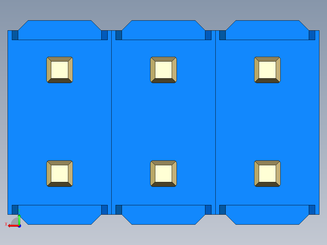 彩色公头100mil（2.54mm）系列-DS1021_blue_2x03p_100mil_Type19_rev1.0后视图