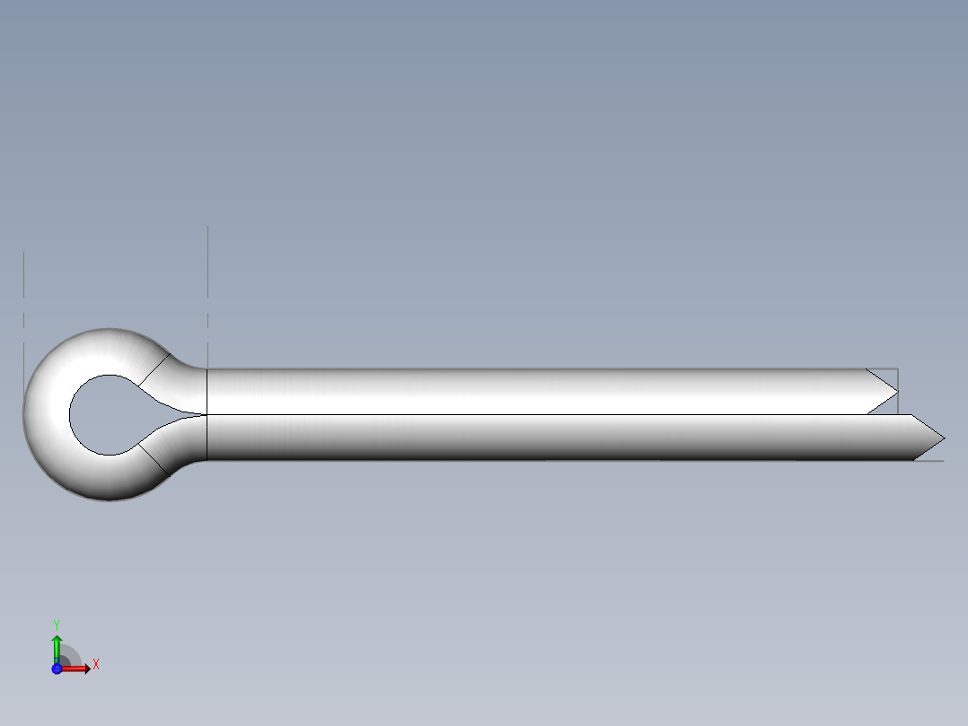 GB／T91开口销B型8×60前视图