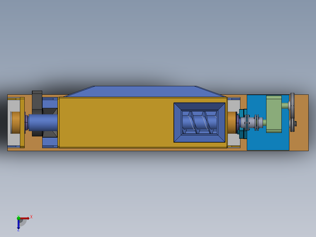 莲藕清洗去皮切片机含1422048SW三维+说明书俯视图
