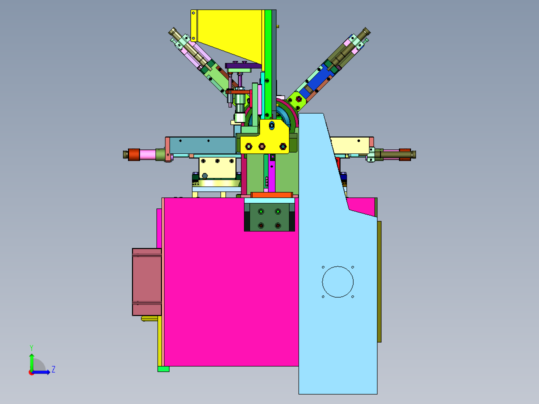 汽车配件销轴连续加工设备左视图
