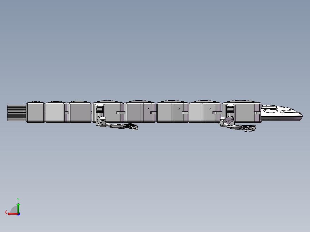 仿蝾螈机器人 (2)后视图