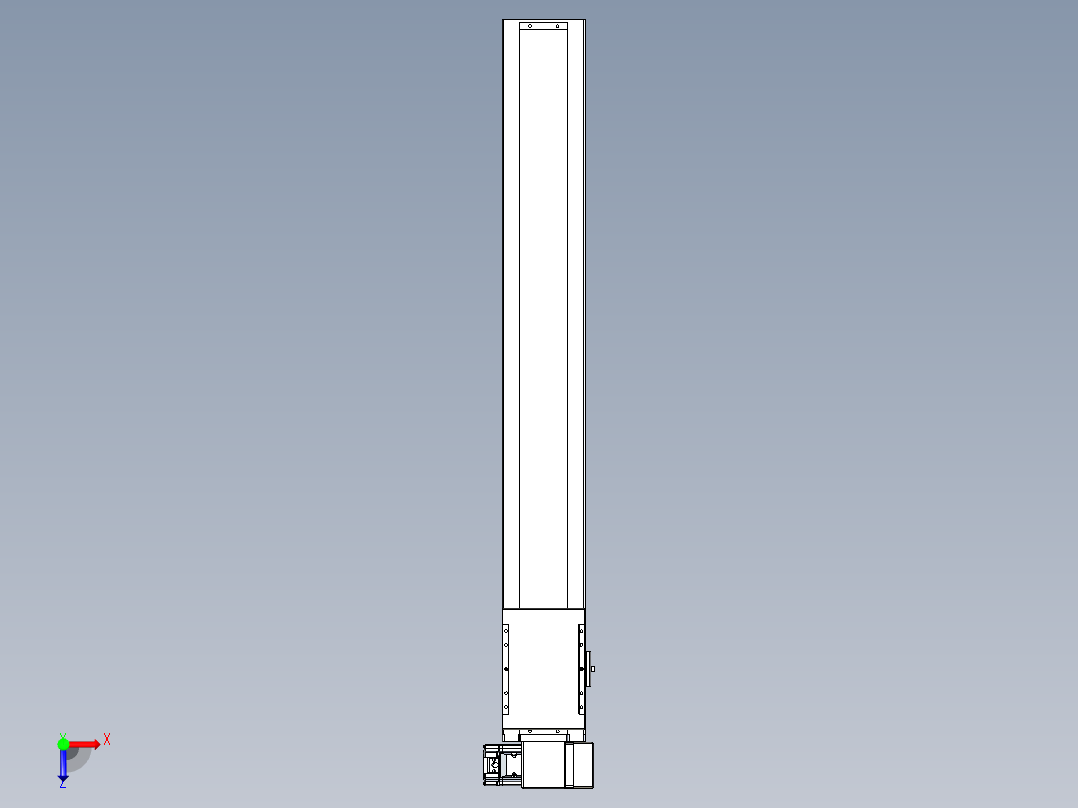 同步带全封闭直线模组TPA-HCB-120D-90-L800-RP-C-P40-N3俯视图