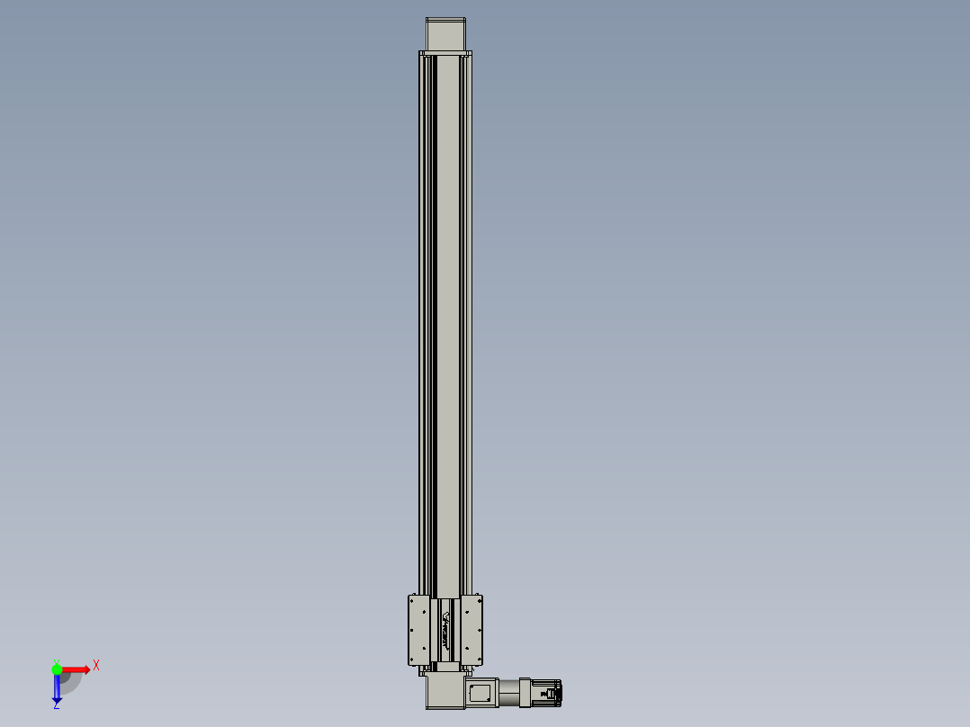 威洛博直线电机模组EB16-L208-S1600-L-ZP75-MS3-5K俯视图