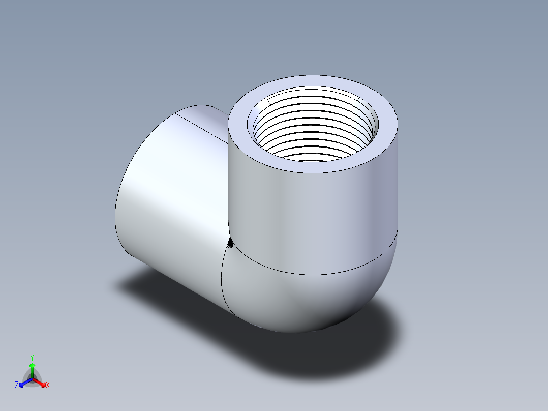 CPVC管件06-Sch80_90Elbow_SxFPT_9807-007 _0.75in正等轴测图