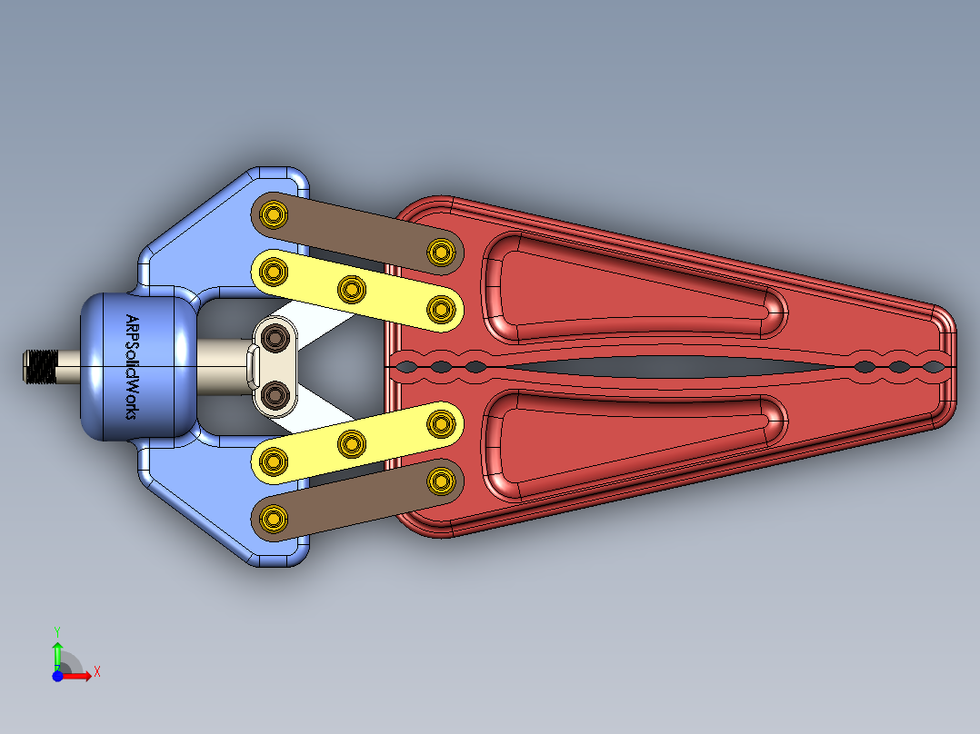 24-两爪机械爪前视图