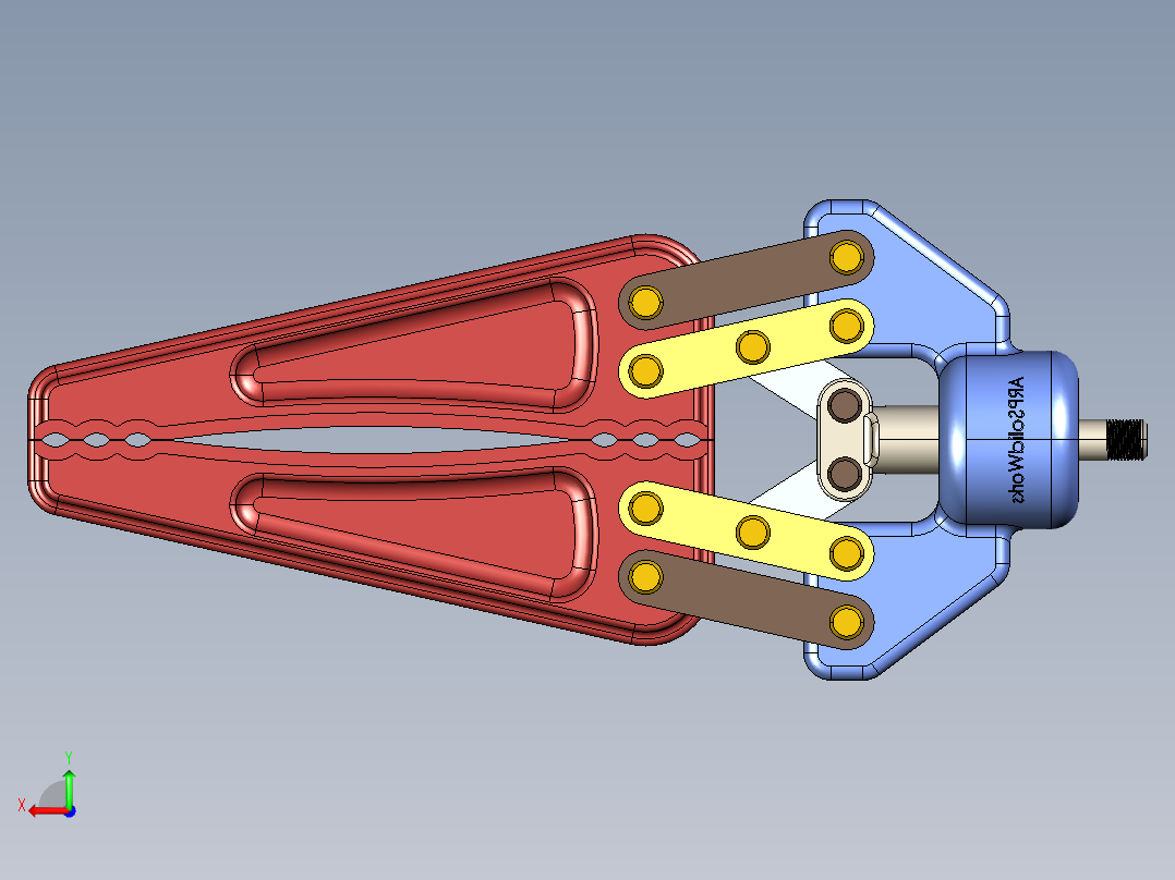 24-两爪机械爪后视图