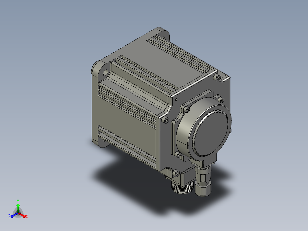 电机MS6G-130CS15B2-41P5正等轴测图