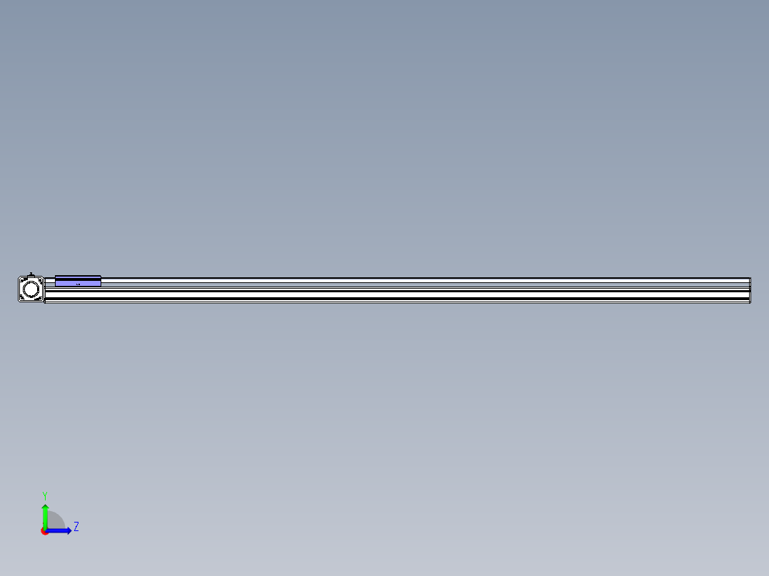 同步带滑台-半封闭B17-L100-S2200-L-P75-D3-N3左视图