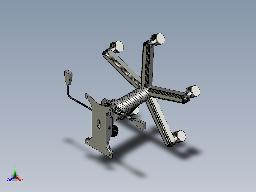 办公椅腿 MURAT正等轴测图