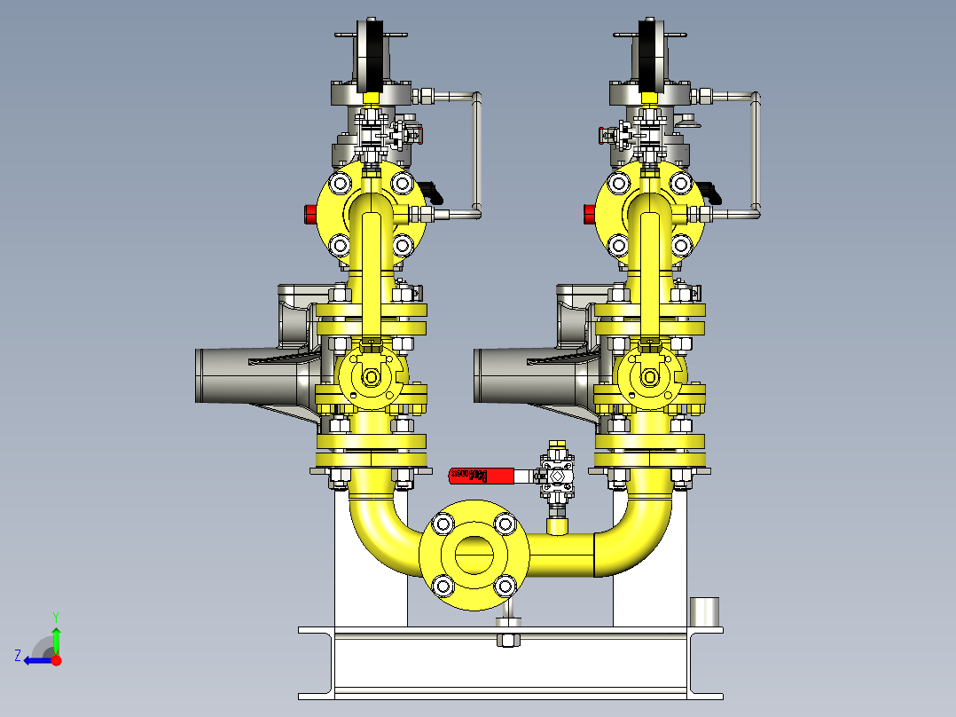 天然气减压站step右视图