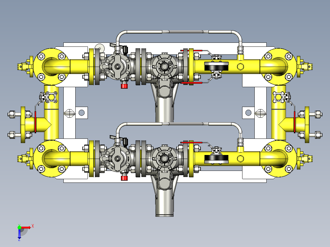 天然气减压站step俯视图