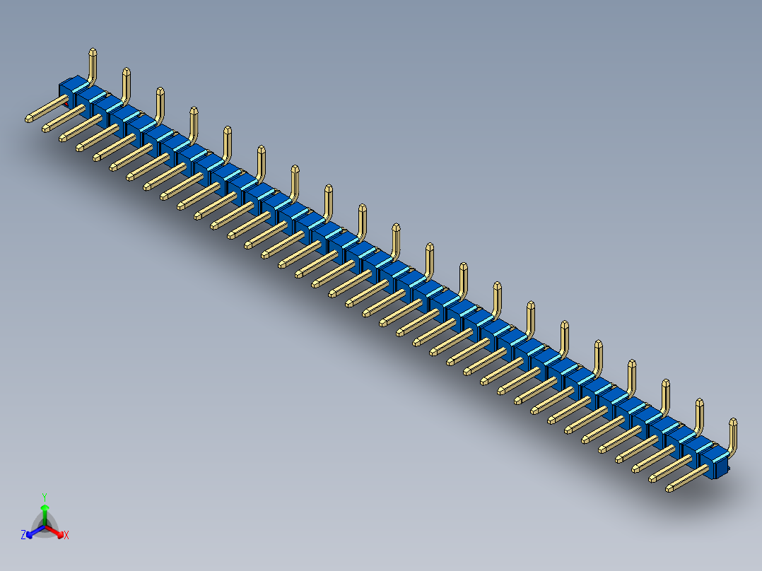 彩色公排针 100mil 2.54mm 系列-DS1022_blue_39p_100mil_Type_SMT_R1_rev1.0