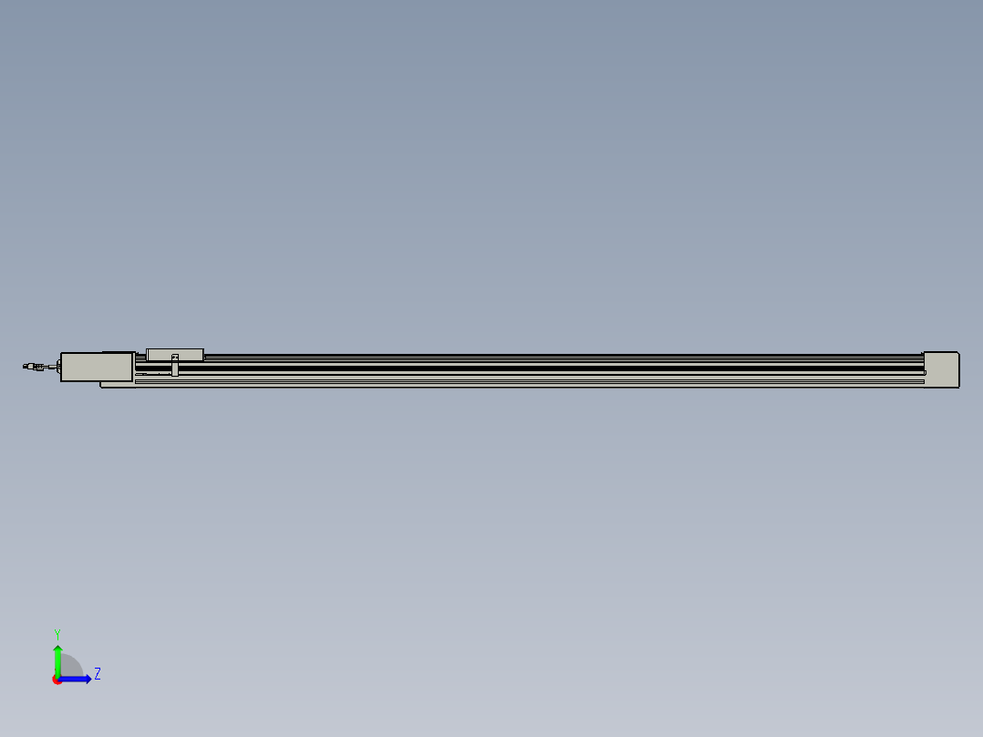 威洛博直线电机模组EB6-L70-S1600-BL-P40-MS3左视图