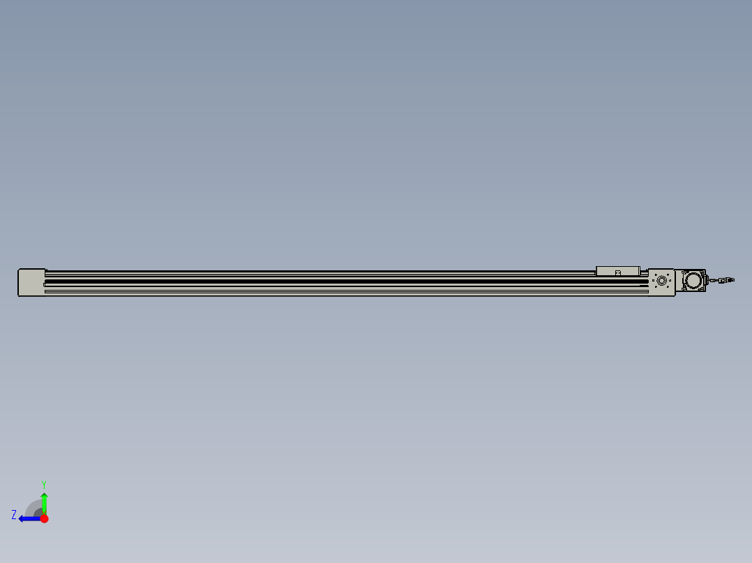 威洛博直线电机模组EB6-L70-S1600-BL-P40-MS3右视图