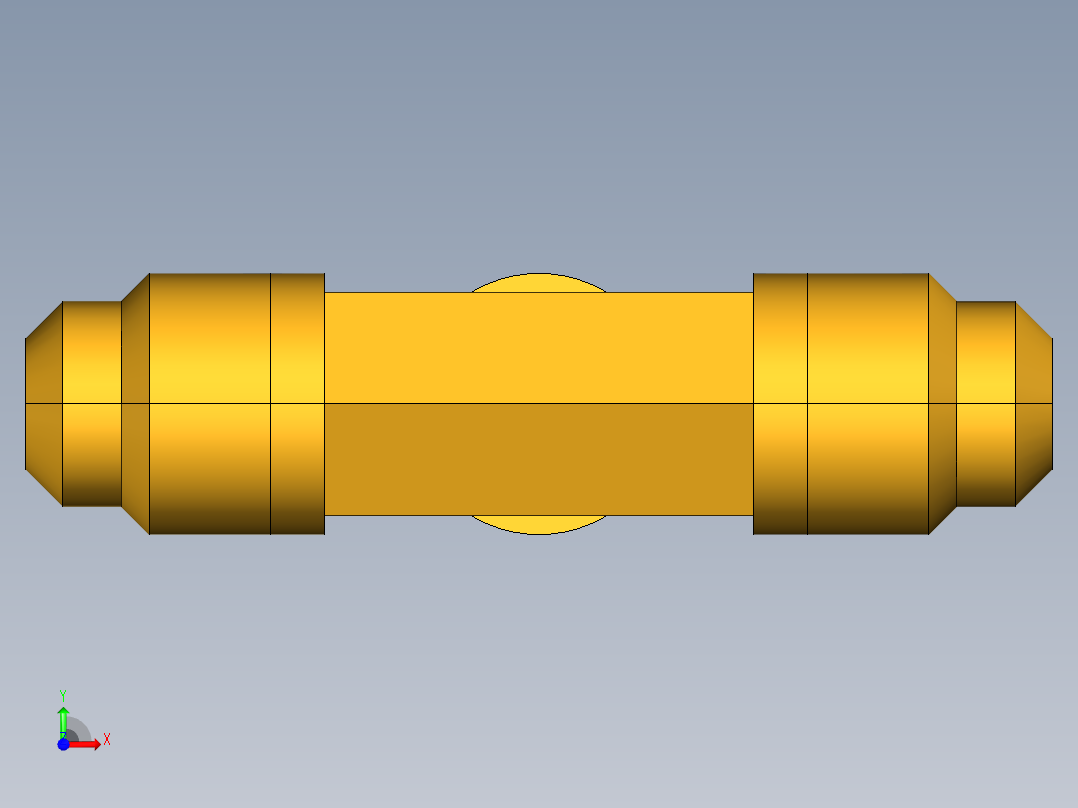 扩口式工业通用硬管接头Union Tee 144F-4前视图