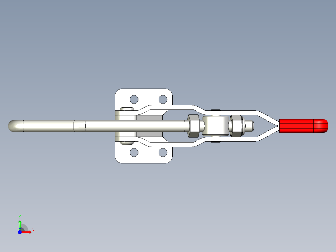 門閂式夾鉗SSP(C)-3D多系列多零件图纸模型前视图