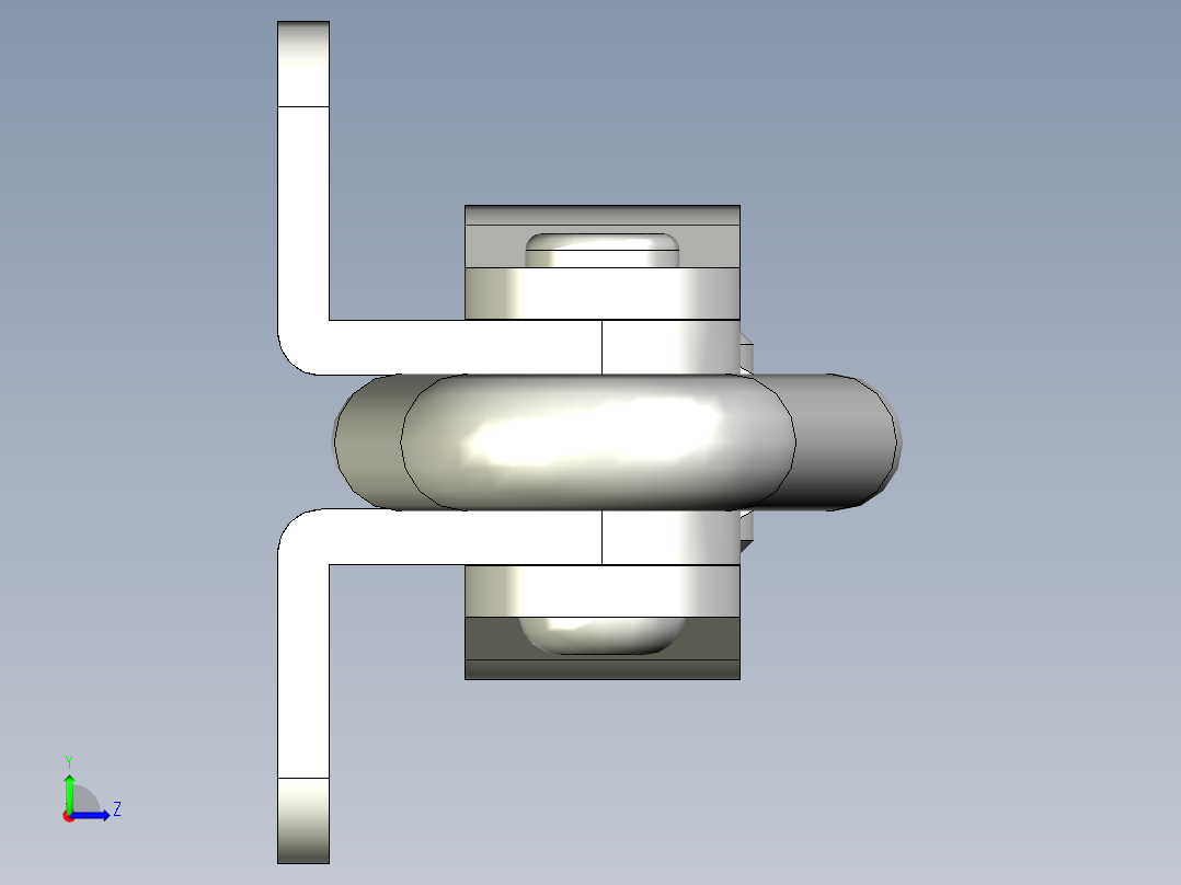 門閂式夾鉗SSP(C)-3D多系列多零件图纸模型左视图