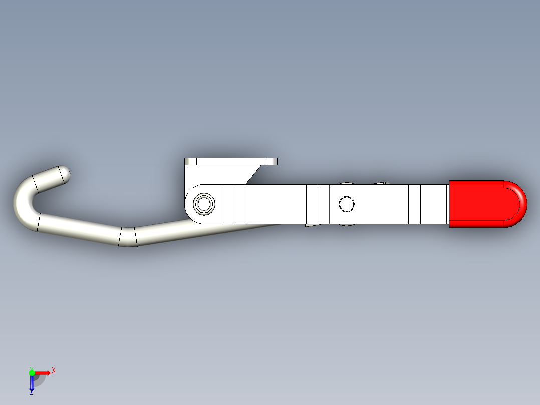 門閂式夾鉗SSP(C)-3D多系列多零件图纸模型俯视图