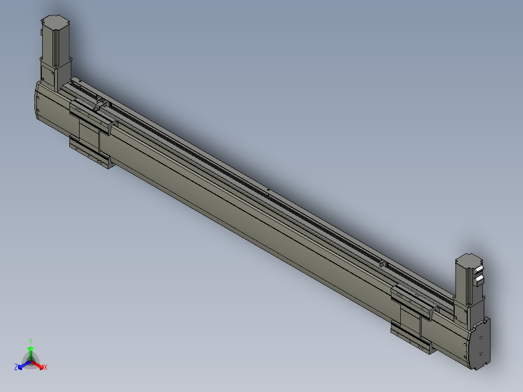 威洛博双电机滑台-VBF14S2-L100-S1000-BLR-P40-C6正等轴测图